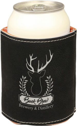 Beverage Holders - Koozies - Black/Silver