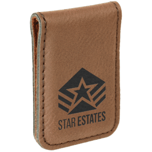 Money Clips - Leatherette - Dark Brown