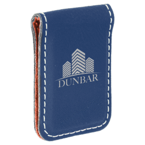 Money Clips - Leatherette - Blue/Silver