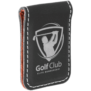 Money Clips - Leatherette - Black/Silver