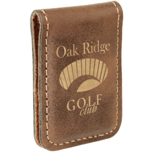 Money Clips - Leatherette - Rustic/Gold