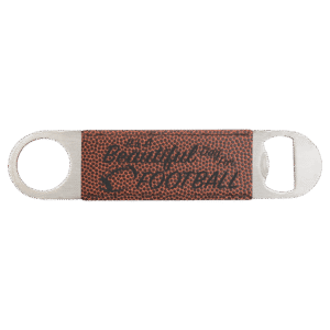 Bottle Opener - Leatherette Grip - Textured Football