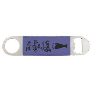 Bottle Opener - Leatherette Grip - Purple
