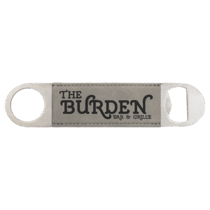 Bottle Opener - Leatherette Grip - Gray