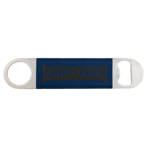 Bottle Opener - Leatherette Grip - Navy Blue