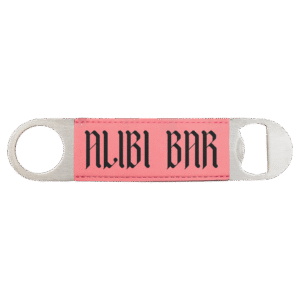 Bottle Opener - Leatherette Grip - Pink