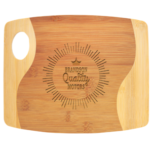 Cutting Boards - Bamboo w/Handle - 11 x 9 Two-Tone