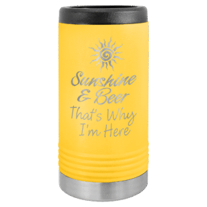 Beverage Holders - Polar Camel Insulated Holders - Yellow Narrow