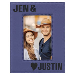 Picture Frames - 4" x 6" Leatherette - Purple