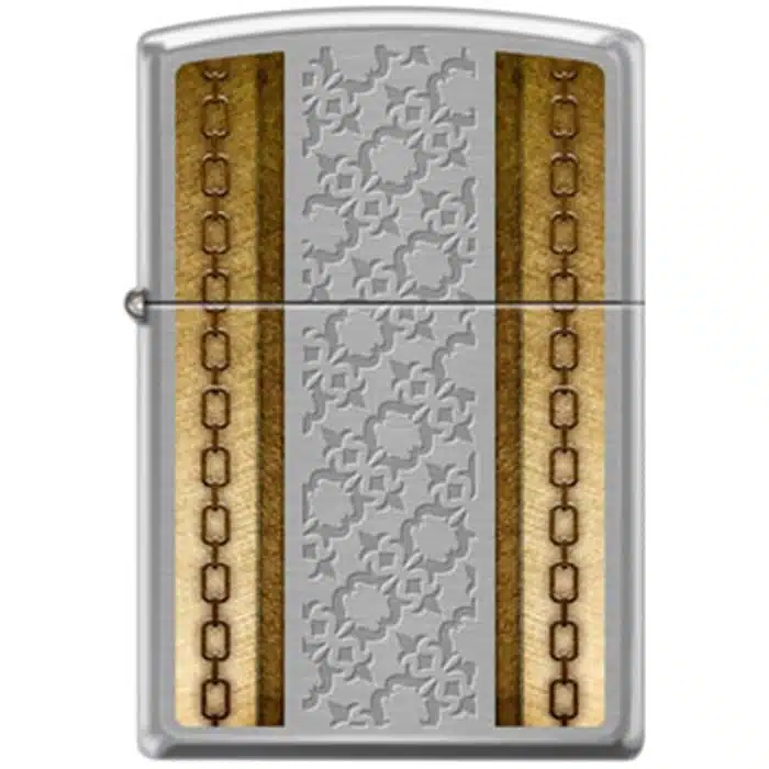 Deep Etched Chains & Design Zippo Lighter - 34501