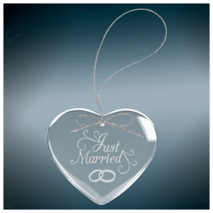 Christmas Ornaments - Glass - 3" Heart