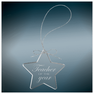 Christmas Ornaments - Glass - 3-1/4" Star
