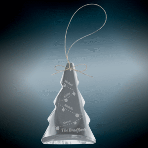 Christmas Ornaments - Crystal - 3" Tree