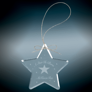 Christmas Ornaments - Crystal - 3" Star