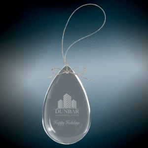 Christmas Ornaments - Crystal - 3" Teardrop