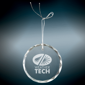 Christmas Ornaments - Crystal - 3" Faceted Round