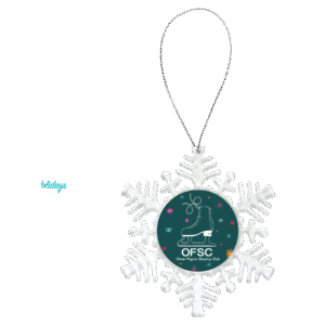 Christmas Ornaments - Full Color Imprint - 4 1/8" Acrylic Snowflake