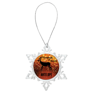 Christmas Ornaments - Full Color Imprint - 3 5/8" Acrylic Snowflake