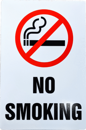 No Smoking Metal Sign, 12" x 18"