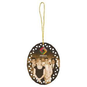 Christmas Ornaments - Full Color Imprint - Ceramic Oval
