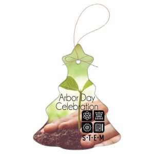 Christmas Ornaments - Full Color Imprint - Ceramic Tree