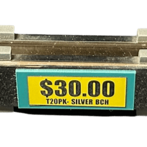 Business Card Holder - Silver Metal Desk Holder