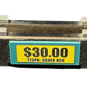 Business Card Holder - Silver Metal Desk Holder