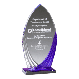 Tidal Series Purple Acrylic Award