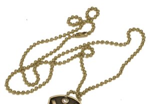 Pet / G.I. Tag Neck Chain - 32" Gold