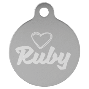 Pet Tags - Anodized Aluminum - Silver, Round Large