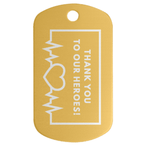 G.I. (Dog) Tags - Gold Anodized Alum.