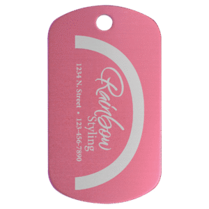 G.I. (Dog) Tags - Pink Anodized Alum.