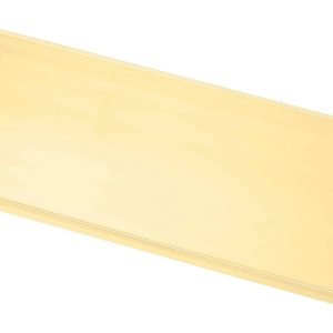 8"(W) x 1"(H) Bright Gold Aluminum Wall Bracket for 1/16" Plastic