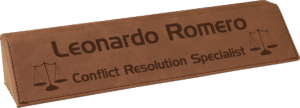 Leatherette Desk Name Plates