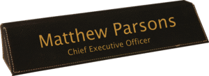 Leatherette Desk Name Plates