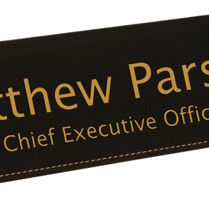 Leatherette Desk Name Plates