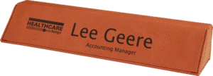 Leatherette Desk Name Plates