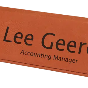 Leatherette Desk Name Plates