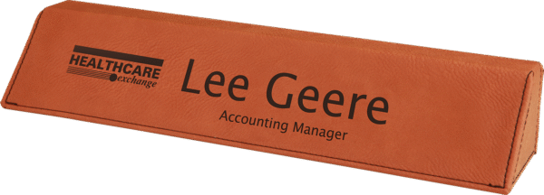 Leatherette Desk Name Plates
