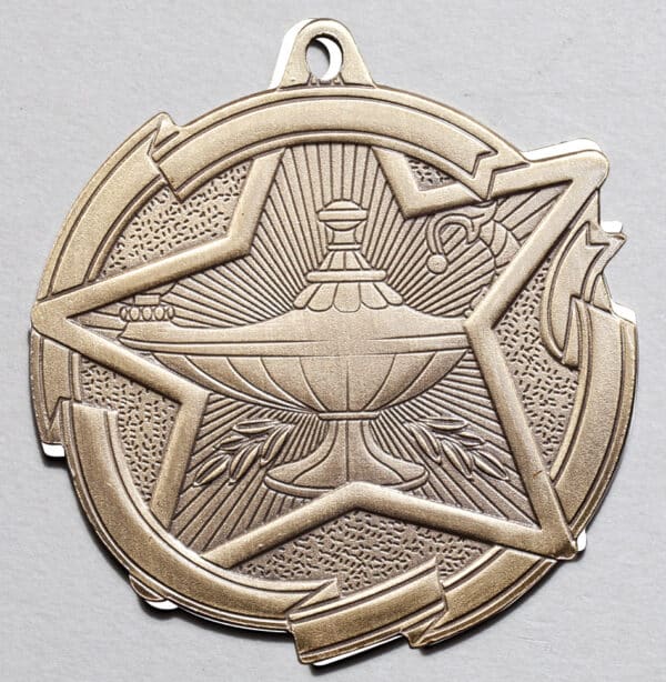 Star Medals w/Neck Ribbon - 2-3/8"