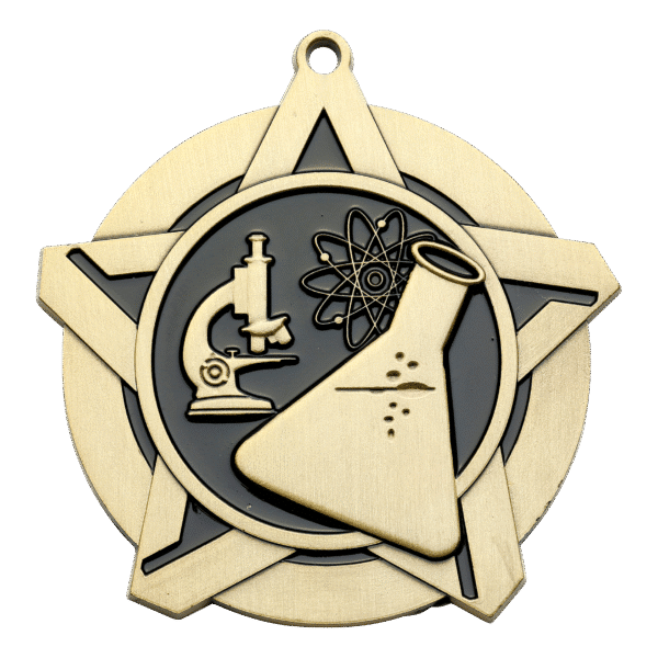 Super Star Medals w/Neck Ribbon - 2-1/4"