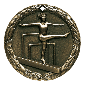 2" Female Gymnastics Medal