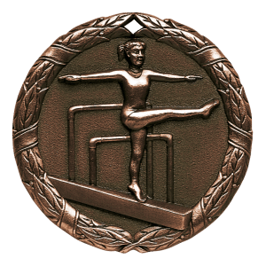 2" Female Gymnastics Medal