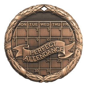 2" Perfect Attendance Medal