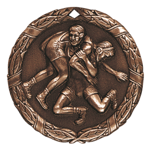 2" Wrestling Medal