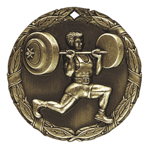 2" Weightlifter Medal