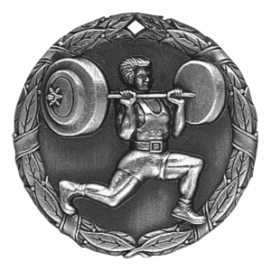 2" Weightlifter Medal