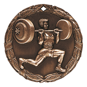 2" Weightlifter Medal
