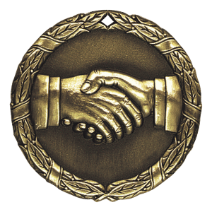 2" Handshake Medal
