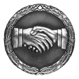 2" Handshake Medal